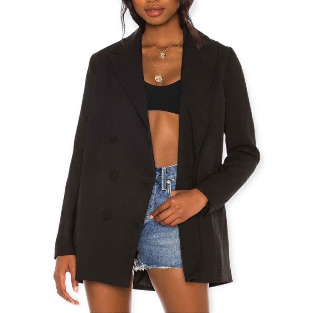 Revolve SNDYS Hills Black Blazer Jacket in Black NEW Size 12 XXL